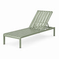 Sonnenliege 200 x 70 x 35 cm aus Metall Salbeigrün mit verstellbarer Rückenlehne