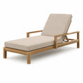 Sonnenliege 200×70×85 cm aus Holz in Naturholz Beige mit verstellbarer Rückenlehne für Außenbereiche
