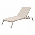 Gartenliege 195x65x35 cm Aluminium Beige verstellbare Sonnenliege