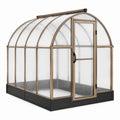 Gewächshaus 180×120×200 cm Aluminium Transparent für Garten mit Tür